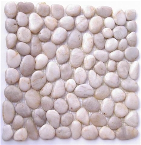 White Marble Pebble Mosaic