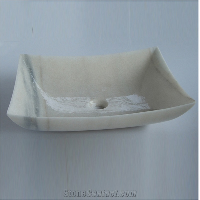 White Marble Square Sink, White Marble Sinks