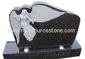 Black Granite Angel Monument,Tombstone
