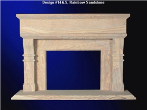 China Wooden Sandstone Fireplace
