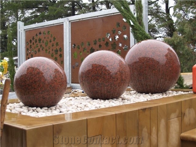 Stone Ball, Red Granite Balls
