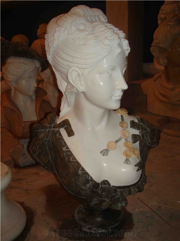 White and Brown Marble Statue