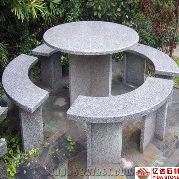 Granite Bench and Table