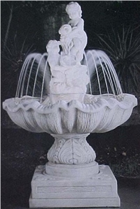 White Granite Sculptured Fountain
