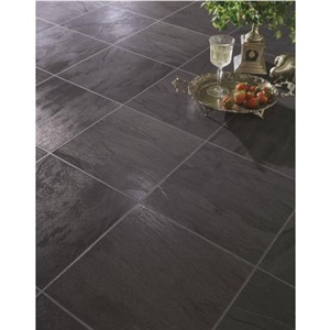 India Black Slate Floor Tile