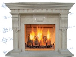 Marble, Sandstone, Limestone Fireplace