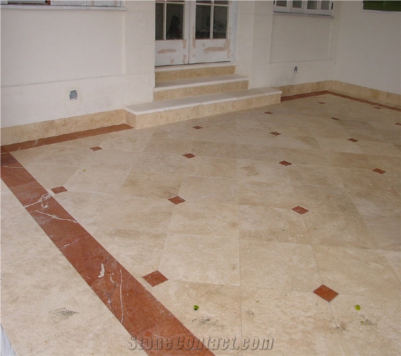 Travertino Romano - Rosso Verona Marble Flooring