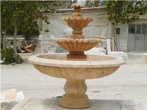 Beige Travertine Fountain