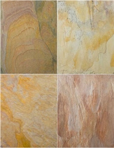 Desert Raja Slate Slabs & Tiles, India Yellow Slate