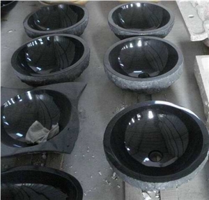 Shanxi Black Granite Round Sink