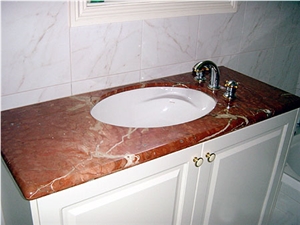 Red Marble Vanity Top