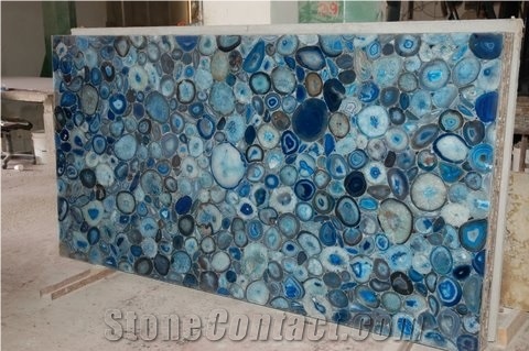 Blue Agate Slab - Semi Precious Stone