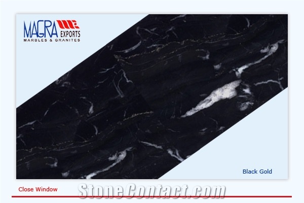 India Black Gold Marble Slabs & Tiles