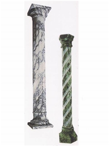 Arabescato Vagli Marble Column,White Marble Column