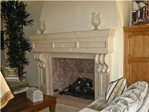 Jerusalem Cream Beige Limestone Fireplaces