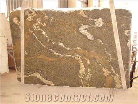 Golden Fantasy Granite Slabs, India Yellow Granite