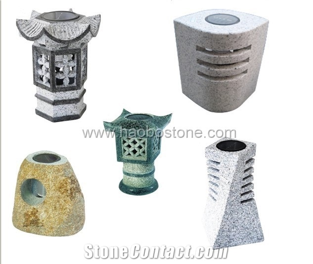 Granite Marble ,natural Stone Solar Lanterns-2