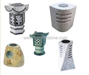 Granite Marble ,natural Stone Solar Lanterns-2