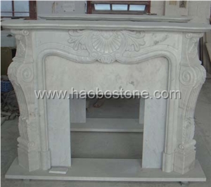 Marble, Natural Stone Fireplace Mantel 1-0
