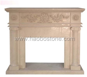 Marble, Natural Stone Fireplace Mantel 1-