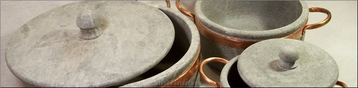 Soapstone Kitchenware, Pietra Ollare Grey Soapstone Kitchen Accessories