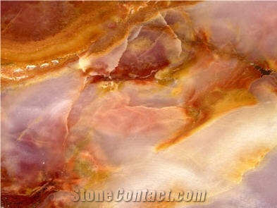 Coral Gold Vein Onyx