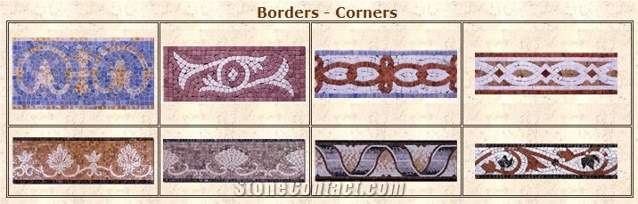 Natural Stone Mosaic Borders Corners