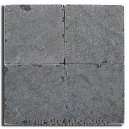 Viet Nam Blue Limestone Tumbled Slabs & Tiles