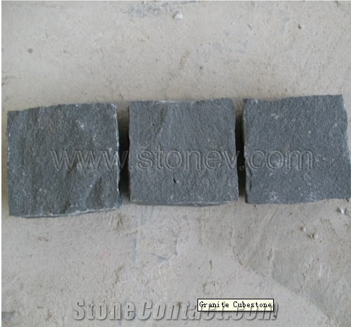 China Black Granite Cube Stone