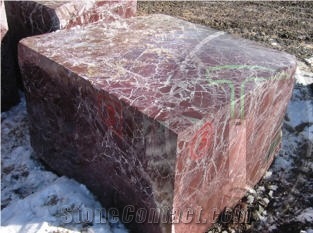 Rosa Levanto Marble Blocks, Turkey Red Marble