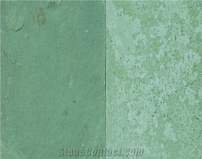 Mac Green Slate Slabs & Tiles, India Green Slate