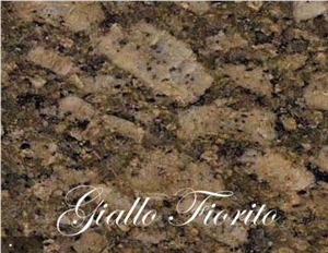 Giallo Fiorito Granite Slabs & Tiles, Brazil Yellow Granite