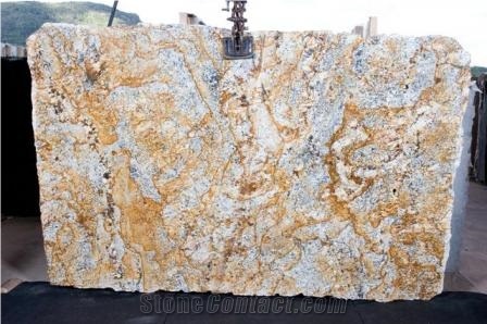 Gold and Silver Granite Slabs