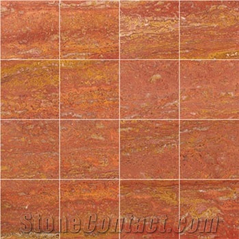 Red Travertine- Honed, Filled