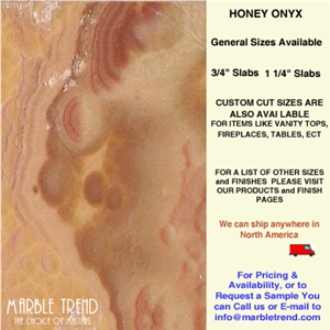 Arco Iris Onyx, Honey Onyx