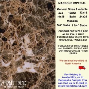 Marron Imperial Marble Slab & Tile