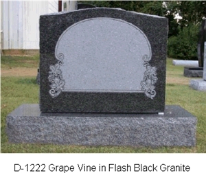 D-1222 Grape Vine in Flash Black Granite
