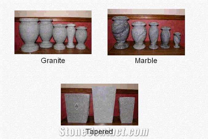 Grey Granite Tombstone Vases Accessories