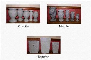 Grey Granite Tombstone Vases Accessories