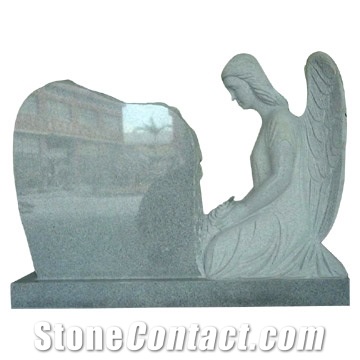 Grey Granite Angel Monument