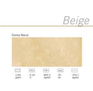 Crema Nacar Marble Slabs & Tiles, Spain Beige Marble