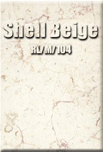 Shell Beige Marble Slabs & Tiles, Turkey Beige Marble