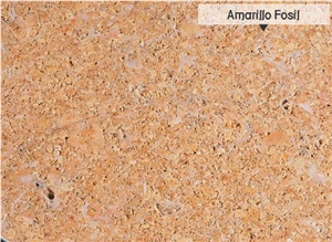 Amarillo Fosil Limestone Slabs&Tiles, Spain Yellow Limestone