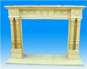Egyptian Beige Marble Fireplaces