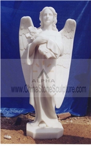 Supply White Marble Statues,Angel Sculpture