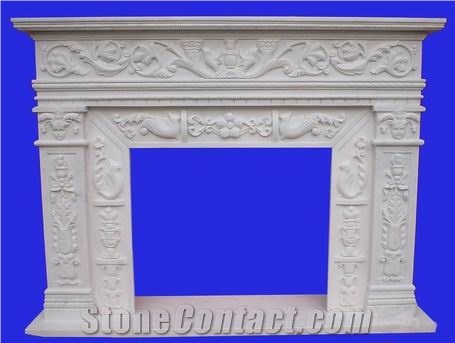 Supply White Marble Fireplace Mantel