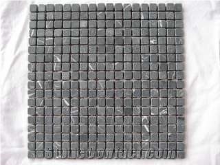 Tumbled Black Marble Mosaic