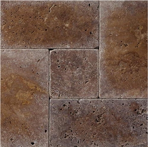Noce Travertine Pattern Slabs & Tiles, Turkey Brown Travertine