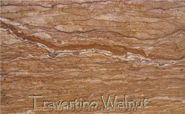 Travertine Walnut Slabs & Tiles, Marron Alhambra Travertine Slabs & Tiles