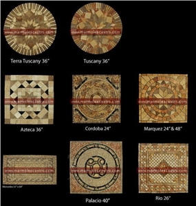 Travertine Mosaic Medallions